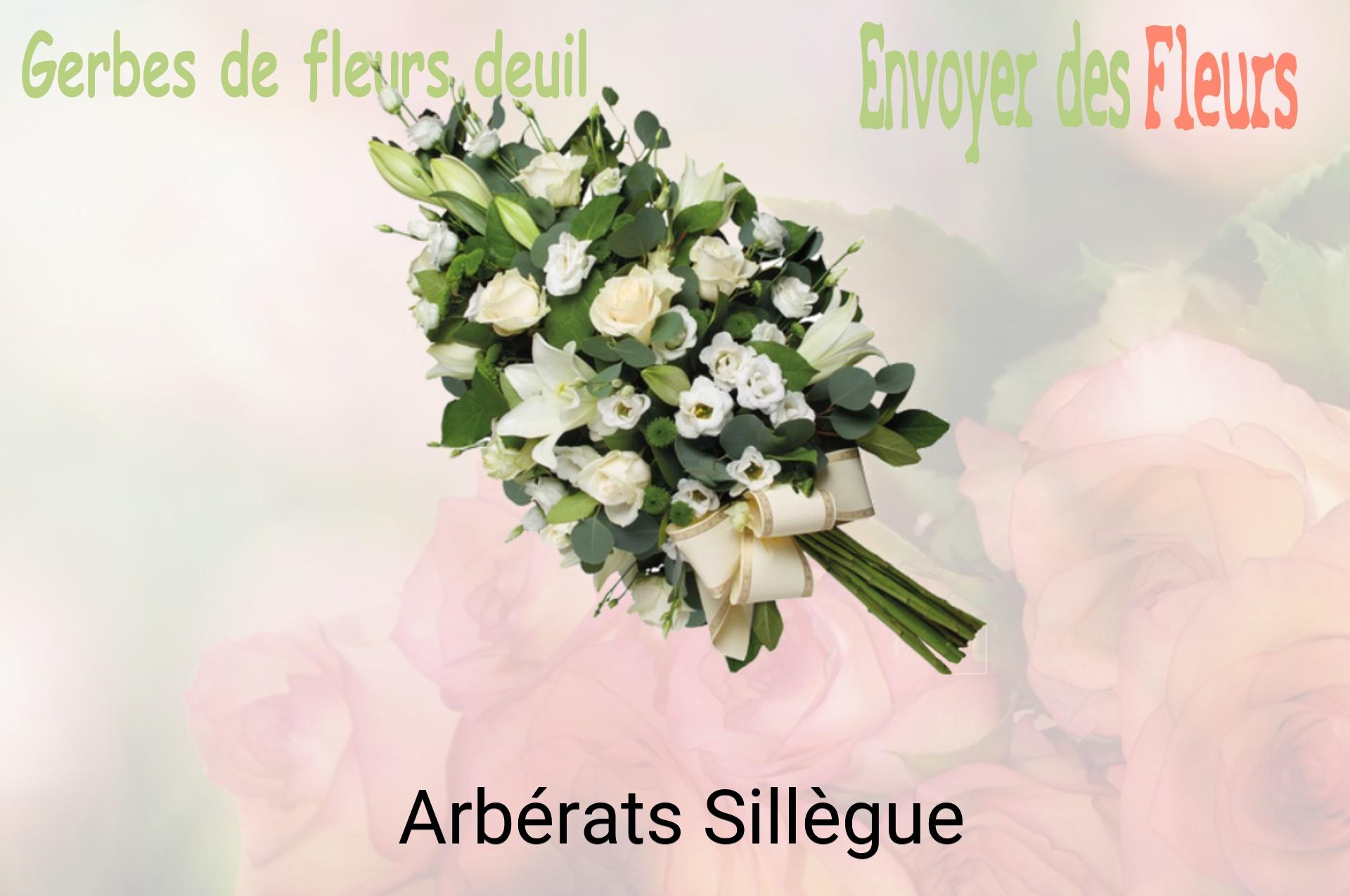 Gerbe de fleurs de deuil livrée à Arbérats-Sillègue